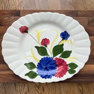 Vintage BLUE RIDGE Southern Pottery CHRYSANTHEMUM Large Oval Platter Plate 14x11
